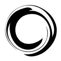 Vector company logo. icon element template. zen meditation center. symbol brush circle